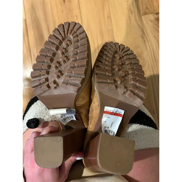 Madden Girl Train High Heel Boot Tan Size 8.5 Steve Madden - Picture 5 of 6